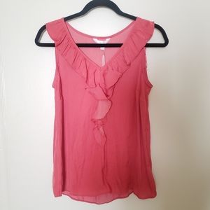 Coral Sleeveless Blouse